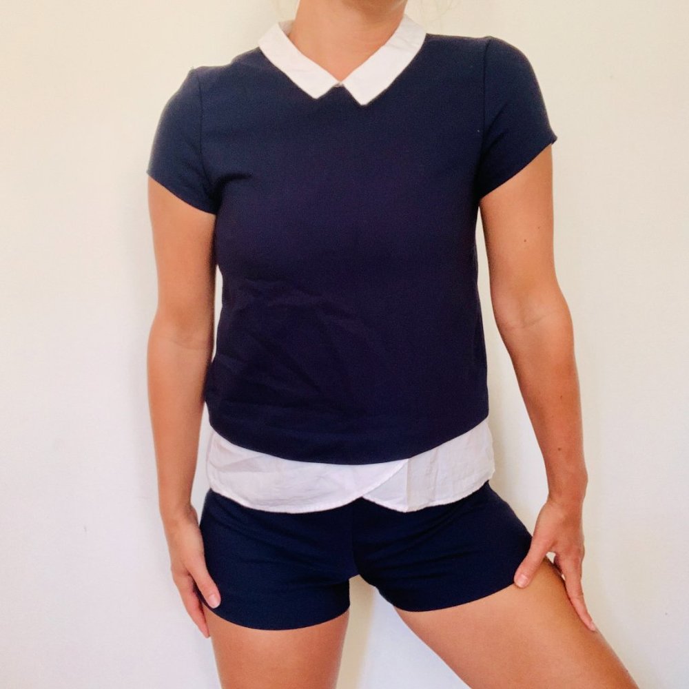 Zara blue and white romper XS - Picture 5 of 11